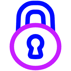 Padlock Circle 1 Icon from Plump Neon Set