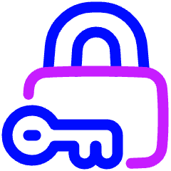 Padlock Key Icon from Plump Neon Set
