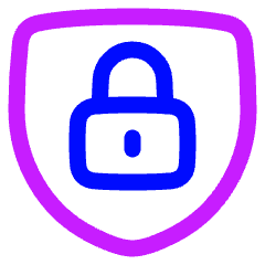 Padlock Shield Icon from Plump Neon Set