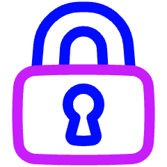 Padlock Square 1 Icon from Plump Neon Set