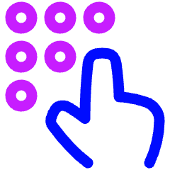 Dial Pad Finger 1 Icon from Plump Neon Set