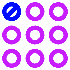 Dial Pad Top Left Icon from Plump Neon Set