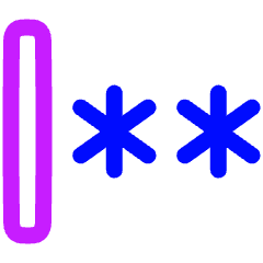 Login Password Icon from Plump Neon Set