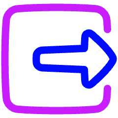 Logout 3 Icon from Plump Neon Set