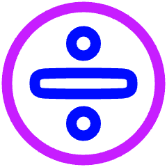Division Circle Icon from Plump Neon Set