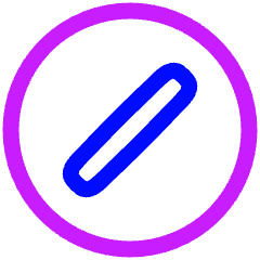 Division Slash Circle Icon from Plump Neon Set