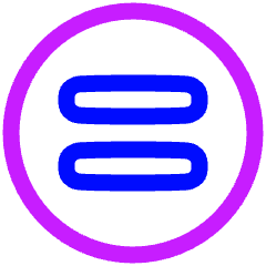 Equal Sign Circle Icon from Plump Neon Set