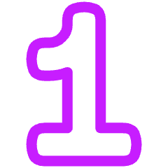 Number One Icon from Plump Neon Set