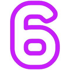 Number Six Icon from Plump Neon Set