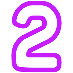 Number Two Icon from Plump Neon Set