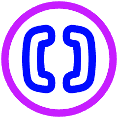Square Brackets Circle Icon from Plump Neon Set