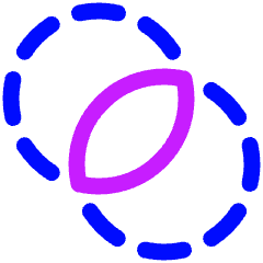 Pathfinder Circle Intersect Icon from Plump Neon Set