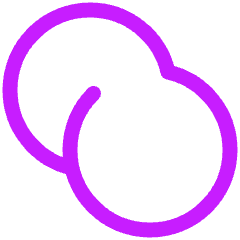 Pathfinder Circle Merge Icon from Plump Neon Set