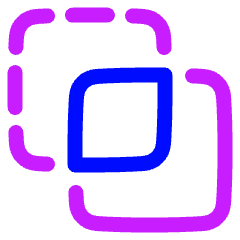 Pathfinder Square Crop Icon from Plump Neon Set