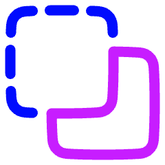 Pathfinder Square Minus Back 1 Icon from Plump Neon Set