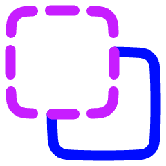 Pathfinder Square Minus Back 2 Icon from Plump Neon Set