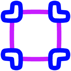 Crop Marks Icon from Plump Neon Set