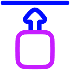 Move Up Icon from Plump Neon Set