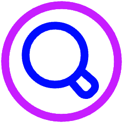 Magnifying Glass Circle Icon from Plump Neon Set
