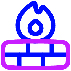 Fire Wall Icon from Plump Neon Set