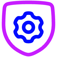 Security Setting Gear Icon from Plump Neon Set