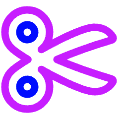 Scissors Icon from Plump Neon Set
