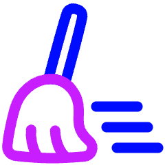 Clean Broom Wipe Icon from Plump Neon Set