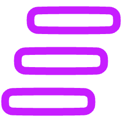 Hamburger Menu 3 Icon from Plump Neon Set