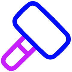 Hammer Icon from Plump Neon Set