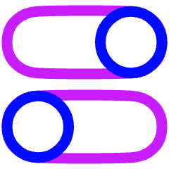 Horizontal Toggle Button Icon from Plump Neon Set