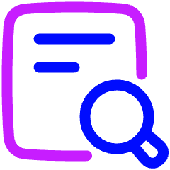 Zoom Document Icon from Plump Neon Set