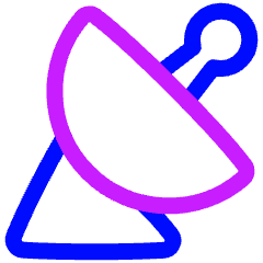 Satellite Dish Icon from Plump Neon Set