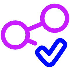 Share Link Approved Icon from Plump Neon Set