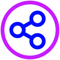 Share Link Circle Icon from Plump Neon Set