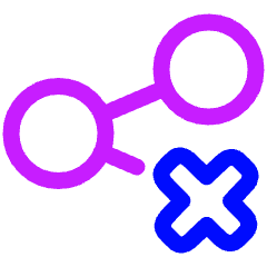 Share Link Disabled Icon from Plump Neon Set