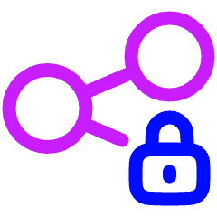 Share Link Lock Icon from Plump Neon Set