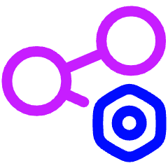 Share Setting Bolt Nut Icon from Plump Neon Set