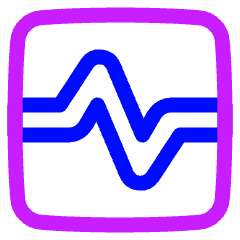 Wave Signal Square Icon from Plump Neon Set