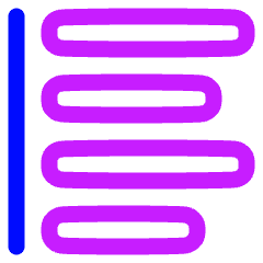 Align Left 2 Icon from Plump Neon Set