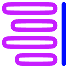 Align Right 2 Icon from Plump Neon Set