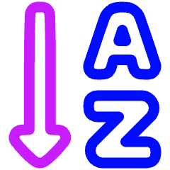 Ascending Alphabetical Order Icon from Plump Neon Set