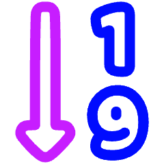 Ascending Number Order Icon from Plump Neon Set