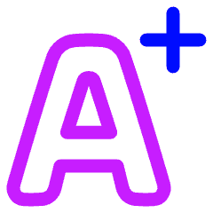 Bigger Text Plus Size Icon from Plump Neon Set