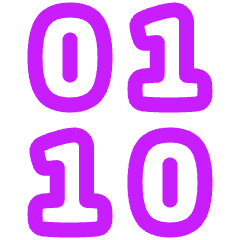 Binary Code Icon from Plump Neon Set