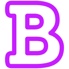 Bold Text Icon from Plump Neon Set