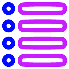 Bullet List Icon from Plump Neon Set