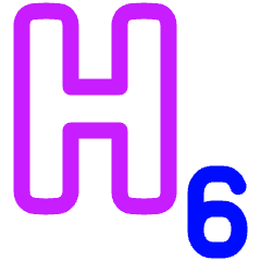 Heading 6 Paragraph Styles Heading Icon from Plump Neon Set