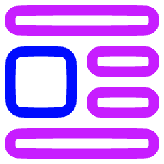 Insert Center Left 1 Icon from Plump Neon Set