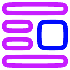 Insert Center Right 1 Icon from Plump Neon Set