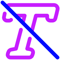 Italic Off Icon from Plump Neon Set